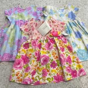 Lot of 3 Baby Lulu dresses sz 4